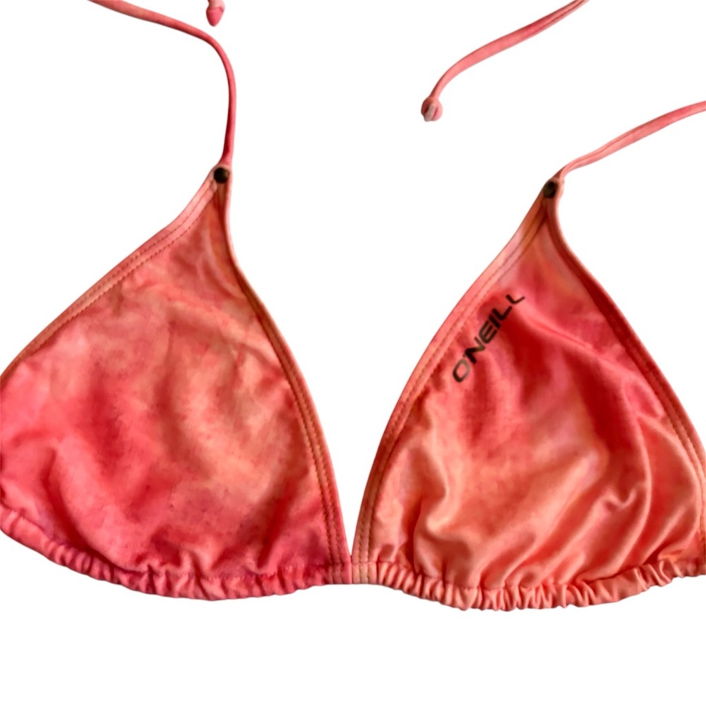 O'Neill Pink Coral Tie-Dye Triangle Bikini Top